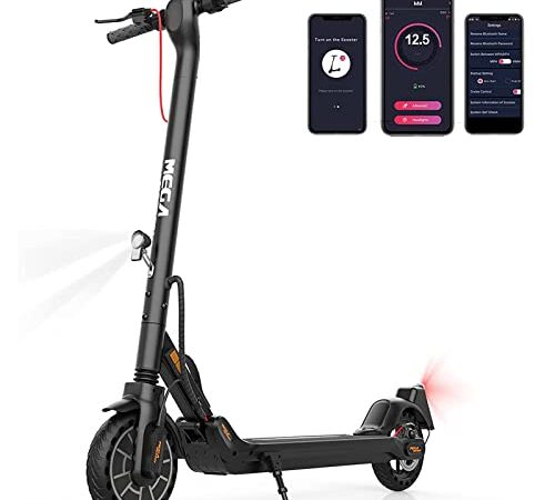 MEGA MOTION E Scooter mit Straßenzulassung, ABE Faltbarer Elektroroller 35 km Reichweite, 7.5 Ah Battery, 8,5 Zoll Vollgummireifen, mit App-Funktion,Geeignet für Erwachsene und Jugendliche