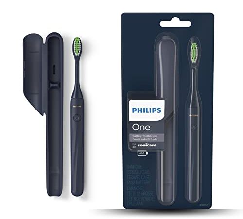 Philips One batteriebetriebene elektrische Zahnbürste, Farbe Mitternachtsblau, HY1100/04