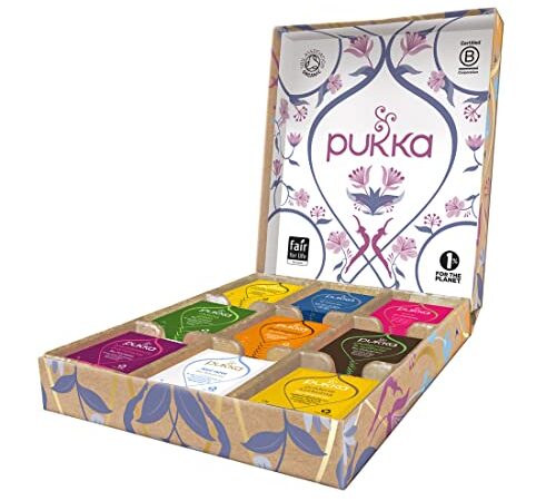 Pukka Lieblingstee Selection Geschenk Box, Kollektion ausgewählter Bio-Kräutertees (1 Box, 45 Bio-Teebeutel) 75 g , 45 Stück (1er Pack)