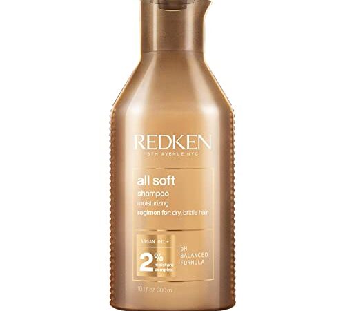 Redken | Haarshampoo für trockenes und brüchiges Haar, Belebt und hydratisiert, Mit Omega-6 und Argan-Öl, All Soft Shampoo, 1 x 300 ml