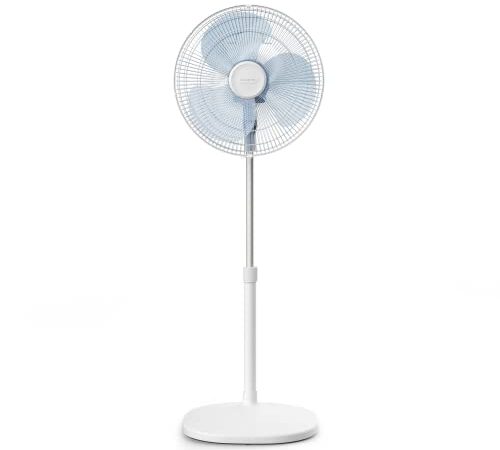 Rowenta VU4410 Essential+ Standventilator | 3 Geschwindigkeitsstufen | verstellbarer Neigungswinkel | 39 Watt | 54 dB(A) | 100% Kupfermotor | Sehr kompakt | Weiß