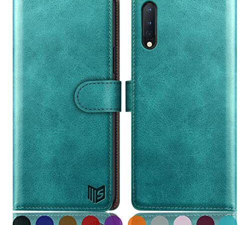 SUANPOT [RFID Schutz für Samsung Galaxy A70/A70S Hülle PU Leder Handyhülle Lederhülle Klapphülle Kartenfach Flip Cover für Samsung A70/A70S Handy hülle Leather Wallet Phone Case Blau Grün