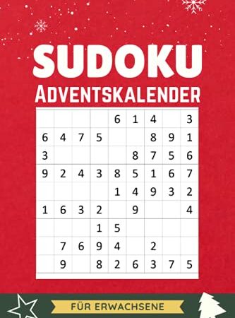 Sudoku Adventskalender für Erwachsene: Sudoku-Rätsel in 3 Schwierigkeitsstufen | Leicht-schwer | kleine Geschenke für Männer frauen und Rentner zu weihnachten