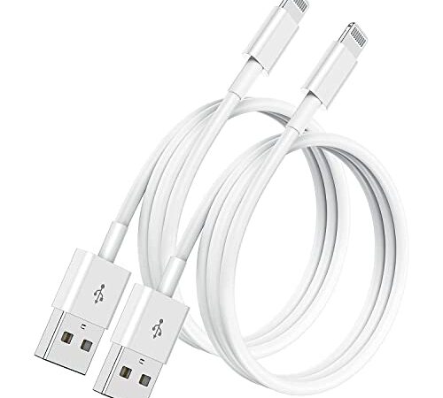 2Pack 1M iPhone Ladekabel Original, [Apple MFi Certified] Lightning Kabel 1meters, iPhone USB Schnellladekabel für iPhone 13 Pro/12/11/XS/XS Max/XR/X/8/8 Plus/7/7Plus/ 6s/6/6Plus/5S/5