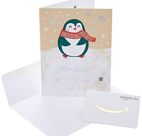 Amazon.de Geschenkkarte in Premium Grußkarte (Pinguin)