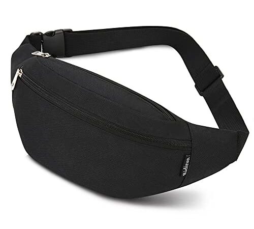 Bauchtasche für Damen und Herren Gürteltasche Hüfttasche Doggy Bag Outdoor Sport Groß Handytasche Umhängetasche Camping Fitness Fahrrad Geld Pouch Pack