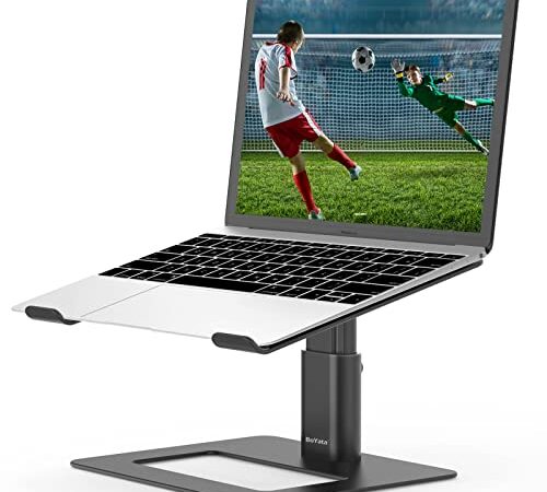 BoYata Laptopständer, höhenverstellbarer Laptop-Riser, belüfteter Aluminium-Notebookhalter für Schreibtisch, kompatibel mit 10-17'' MacBook Pro/Air, Dell, Lenovo, Samsung, Acer, Huawei MateBook