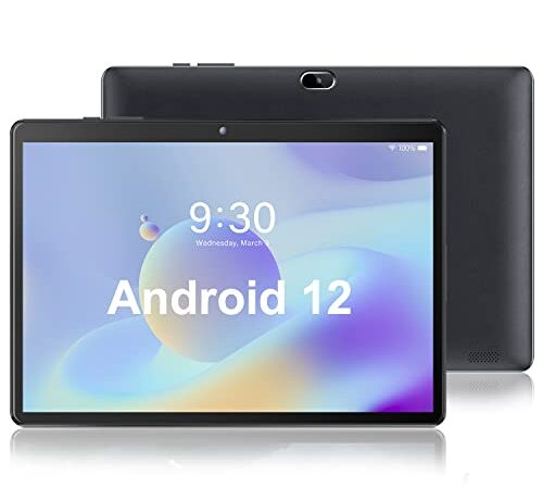 EagleSoar Tablet 10 Zoll, Tablet Android 12, 2MP 5MP Double Camera, Double Speaker, Quad Core, 2GB RAM 32GB ROM (Erweiterbar auf 128GB),1280x800 HD IPS Touchscreen, WiFi, Bluetooth, 6000mAh Battery