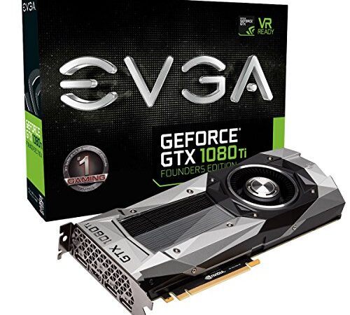 EVGA GeForce GTX 1080 Ti FOUNDERS EDITION GAMING, 11GB GDDR5X, LED, DX12 OSD Unterstützung (PXOC) Grafikkarte 11G-P4-6390-KR