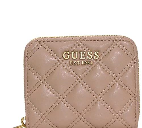 Guess Giully Damen Geldbörse mit Reißverschluss, Beige, Einheitsgröße