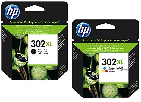 HP 302 XL Doppelpack Original-Tintenpatronen mit hohem Ertrag, Schwarz und Farbe