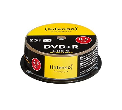 Intenso 4311144 DVD+R Double Layer Rohlinge, 8,5GB, 8x Speed, 25er Spindel