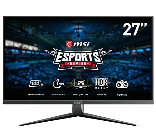 MSI Optix MAG273 Gaming Monitor 27 Zoll (69 cm), FHD (1920x1080), 144 Hz, 1ms, AMD FreeSync, IPS Panel, schwarz