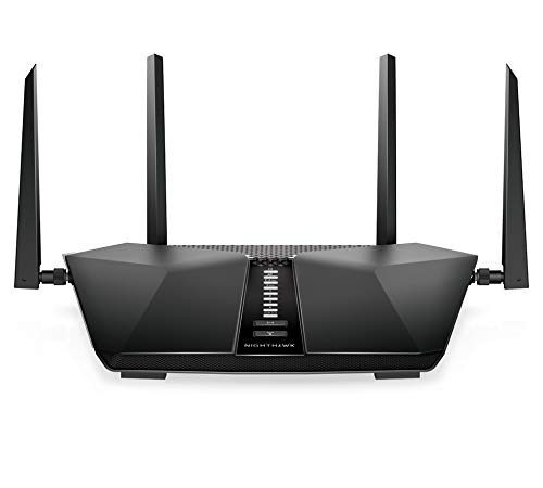 NETGEAR RAX50 WiFi 6 Router AX5400 (6 Streams mit bis zu 6 GBit/s, Nighthawk WLAN Router Abdeckung bis zu 175 m², kompatibel mit iPhone 12/13 oder Samsung S20/S21)