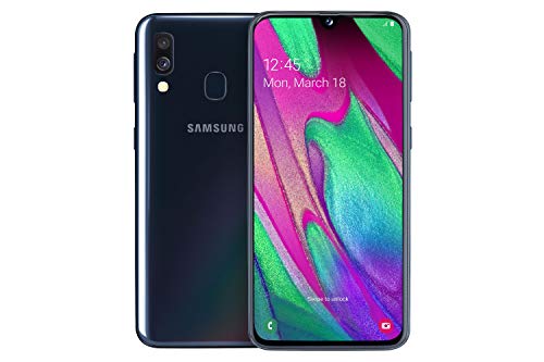 Samsung Galaxy A40 Smartphone (15.0cm (5.9 Zoll) 64GB interner Speicher, 4GB RAM, Dual SIM, schwarz) - Deutsche Version