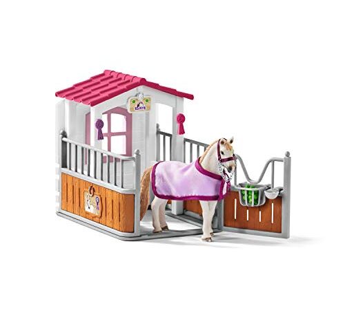 schleich 42368 Pferdebox mit Lusitano Stute, für Kinder ab 5 Jahren, Horse Club - Spielset , 15 x 30 x 17 cm , (1er Pack)