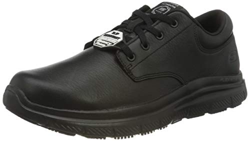 Skechers Herren Flex Advantage Sr Fourche Uniform-Schuh, Black Leather, 45 EU