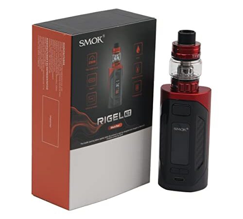 Smok Rigel Kit mit 6,5 ml TFV9 Tank 230 W Mod 0,96-Zoll-Bildschirm Vape Device Slide to Fill System No Nicotine Black Red