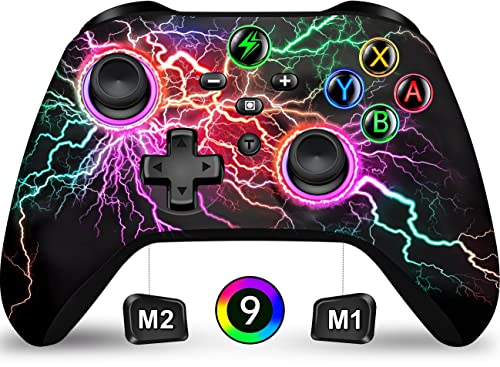 Switch Controller für Nintendo, Switch Controller mit 2 Back Button Macro Programmierbar/Blinkende Lichter, 1000mAh Controller Switch für Nintendo Switch/Lite/OLED, Kompatibel mit Android/IOS/PC