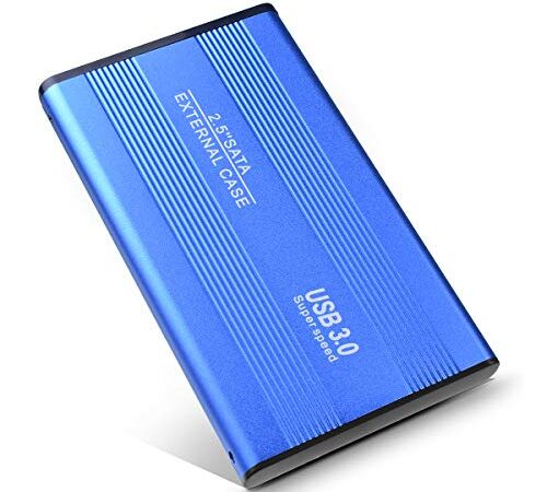 Wooge Externe Festplatte 2tb, USB 3.0 Tragbare Festplatte extern für PC, Mac, Desktop, Laptop, MacBook, Chromebook (2tb, Blau)