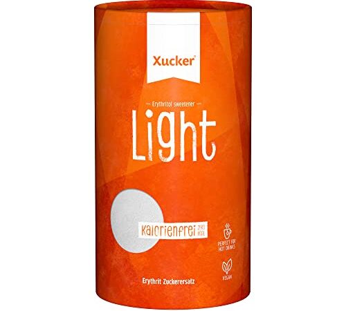 Xucker Light Erythrit 1kg Dose - kalorienfreier Kristallzucker Ersatz als Vegane & zahnfreundliche Zucker Alternative I zuckerfrei 0 kcal 100% sweet I Erytritzucker