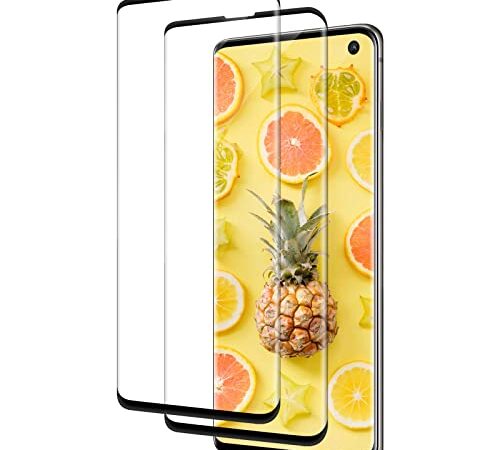 [2 Stück] Schutzfolie für Panzerglas für Samsung Galaxy S10, 9H Härte, Anti-öl, Anti-Fingerabdruck, Kratzfest, Anti-Bläschen, 0.3mm Ultradünn Displayfolie, Displayschutzfolie für Samsung S10 (Schwarz)