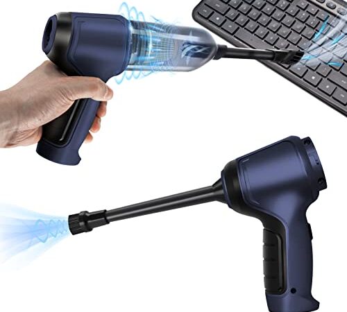 3-in-1 Druckluft Staubgebläse, PC Staubsauger Tastatur Reinigungsset, 45000 U/min Elektrische Druckluftspray Reiniger, Mini Staubsauger für PC Reinigung, Auto Zubehör, Elektronik, Sofa