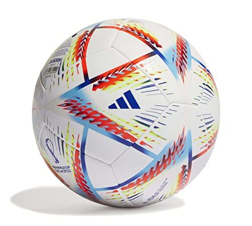 adidas Al Rihla Trainingsball H57798, Unisex-Fußbälle, Weiß/Pantone, Talla 5 EU