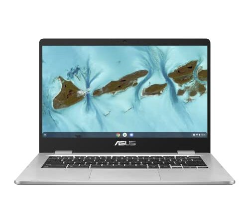 ASUS Chromebook C424 | 14" HD Anti-Glare Display | Intel Celeron N4020 | 8GB RAM | 64GB eMMC | Intel UHD Graphics 600 | ChromeOS | QWERTZ Tastatur | Silver