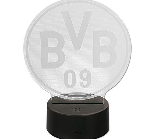 Borussia Dortmund Unisex Bvb-logolampe Dekoration, schwarzgelb, Einheitsgröße EU