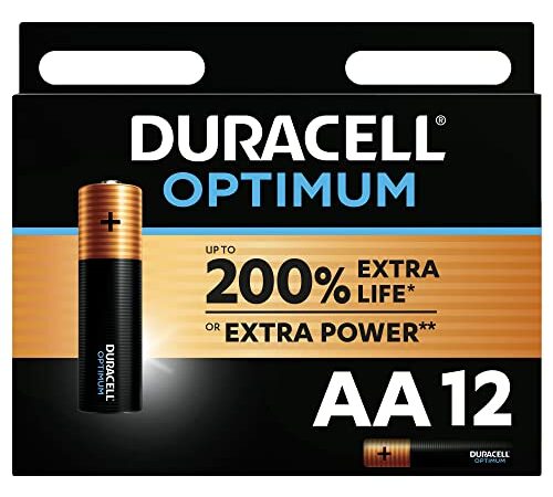 Duracell Optimum AA Mignon Alkaline-Batterien, 1.5V LR6 MX1500, 12er-Pack [Amazon exklusiv]