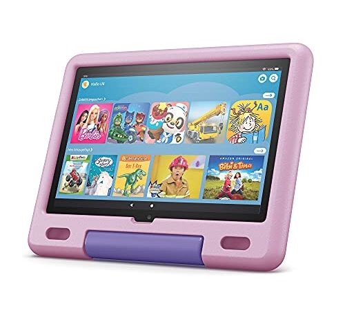 Fire HD 10 Kids-Tablet│ Ab dem Vorschulalter | 25,6 cm (10,1 Zoll) großes Full-HD-Display (1080p), 32 GB, kindgerechte Hülle in Lavendel