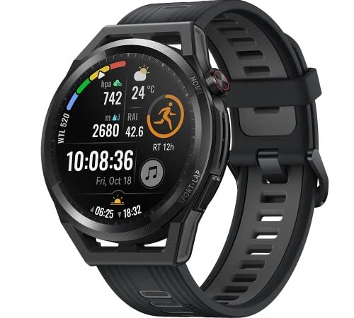 HUAWEI WATCH GT Runner 46mm Smartwatch, Dual-Band-GNSS mit 5 Systemen, akkurate Herzfrequenzerfassung, Wissenschaftliches Laufprogramm, KI-Lauftrainer, Black, Deutsche Version