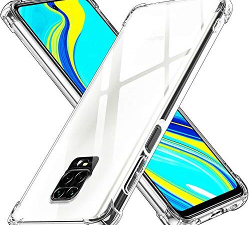 ivoler Klar Silikon Hülle für Xiaomi Redmi Note 9S / Xiaomi Redmi Note 9 Pro mit Stoßfest Schutzecken, Dünne Weiche Transparent Schutzhülle Flexible TPU Durchsichtige Handyhülle Kratzfest Case Cover