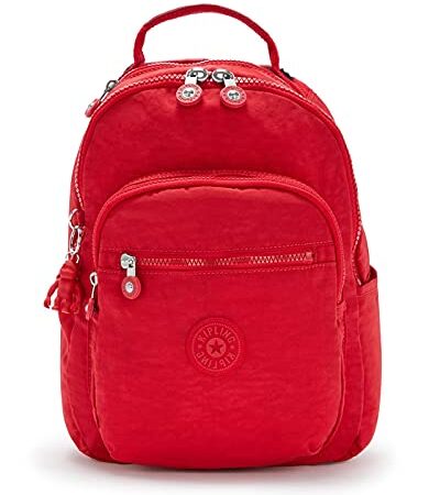 Kipling SEOUL S, Kleiner Rucksack mit Laptop-Schutz 13 Zoll, 35 cm, 14 L, 0.50 kg, Red Rouge