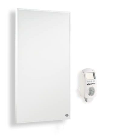 Könighaus Fern Infrarot Heizung 450 Watt mit Thermostat ✓ GS TÜV ✓ Deutscher Hersteller ✓ 30 Tage Geld-Zurück-Garantie ✓ Elektroheizung ✓ Heizt 5-12m²