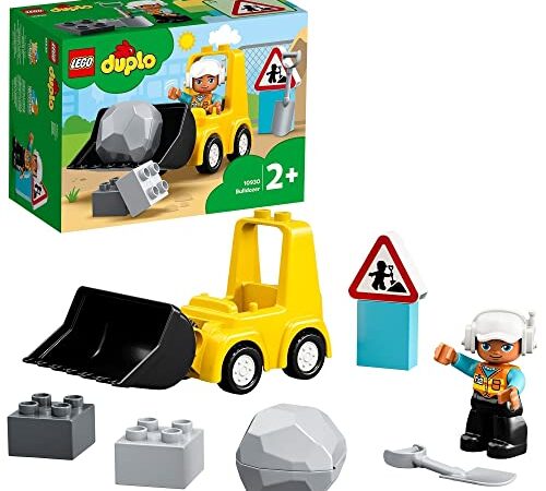 LEGO 10930 DUPLO Radlader, Spielzeug-Set mit Baufahrzeug für Kleinkinder, Mädchen und Jungen ab 2 Jahren, Förderung der frühkindlichen Entwicklung und Feinmotorik