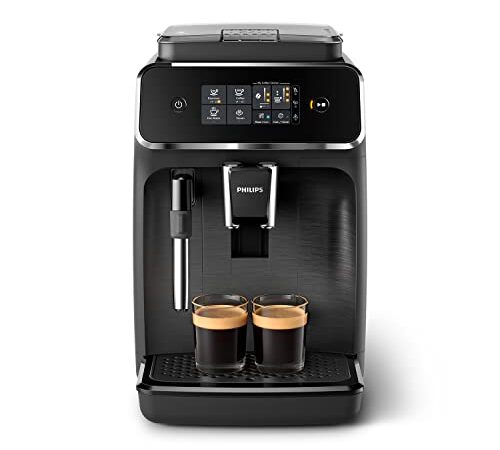 Philips Domestic Appliances 2200 Serie Volautomatische Espressomachine - Klassieke Melkopschuimer, Ingebouwde Molen, Intuïtief Touchdisplay, Matzwart (EP2220/10)