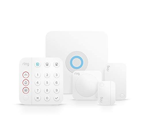Ring Alarm Security Kit, 5-teilig (2. Gen.) von Amazon | Alarmanlage für dein Haus & Wohnung, Haustierfreundlich | Mit Tür-/Fensterkontakt, Bewegungsmelder, Signalverstärker | Funktioniert mit Alexa