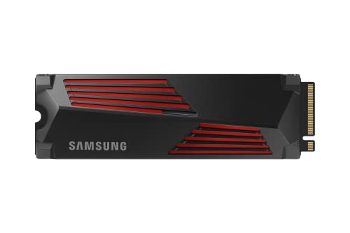 Samsung 990 PRO Heatsink M.2 NVME SSD (MZ-V9P1T0CW), 1 TB PCIe 4.0, 7.450 MB/s Lesen, 6.900 MB/s Schreiben, Internes Solid State Drive mit Kühlkörper für Gaming und Videobearbeitung, Schwarz