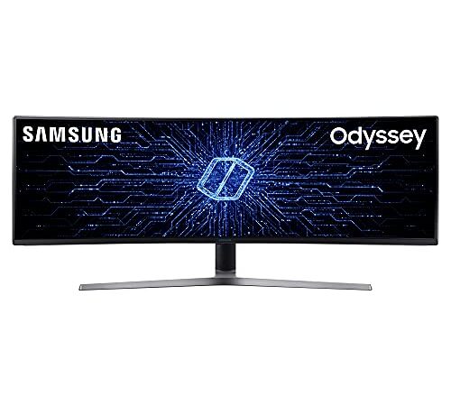 Samsung Odyssey Ultra Wide Curved Gaming Monitor C49HG90, 49 Zoll, VA-Panel, QLED, Bildwiederholrate 144 Hz, Reaktionszeit 1 ms, schwarz