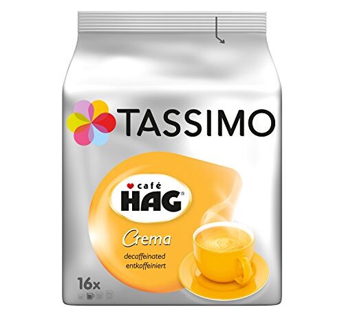 Tassimo Kapseln Café HAG, 80 Kaffeekapseln, 5er Pack, 5 x 16 Getränke