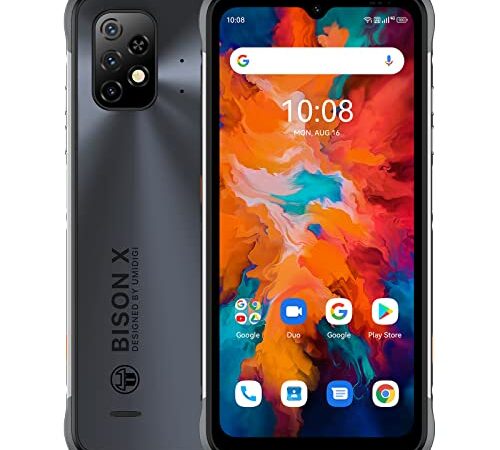 UMIDIGI Bison X10 Outdoor Smartphone Ohne Vertrag 4GB +64GB Android 11 6.53 Zoll FHD+ 20MP Triple Kamera 6150mAh Akku IP68 Wasserdichter Outdoor Handy Günstig Dual SIM NFC